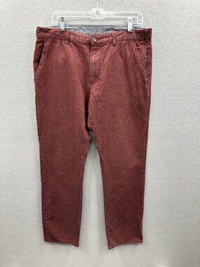 Bullhead Denim Co Chino Pants Mens Size 34x32 Burgundy Skinny Cotton Streetwear